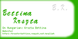 bettina krszta business card